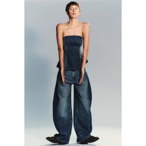 ZARA TRF OVERSIZE BALLOON HIGH-WAIST JEANS